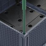 Casa si Gradina - Gradinarit si plante - Plante si ghivece - Ghivece si suporturi - Jardiniera de gradina cu spalier, gri, 160x40x142,5 cm, PP - Infinity.ro