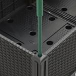 Casa si Gradina - Gradinarit si plante - Plante si ghivece - Ghivece si suporturi - Jardiniera de gradina cu spalier, negru, 160x40x142,5 cm, PP - Infinity.ro