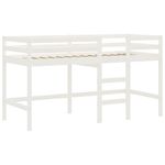 Casa si Gradina - Mobilier - Paturi si accesorii - Paturi - Pat etajat de copii perdele, alb/negru 90x190 cm lemn masiv pin - Infinity.ro