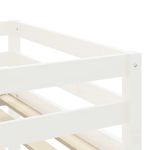 Casa si Gradina - Mobilier - Paturi si accesorii - Paturi - Pat etajat de copii perdele, alb/negru 90x190 cm lemn masiv pin - Infinity.ro