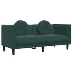 Casa si Gradina - Mobilier - Seturi de mobilier - Seturi living - Set canapea cu perne, 2 piese, verde inchis, catifea - Infinity.ro
