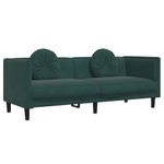 Casa si Gradina - Mobilier - Seturi de mobilier - Seturi living - Set canapea cu perne, 2 piese, verde inchis, catifea - Infinity.ro
