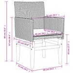 Casa si Gradina - Gradina si terasa - Mobilier exterior - Scaune si sezlonguri gradina - Scaune de gradina cu perne, 2 buc., bej poliratan/lemn - Infinity.ro