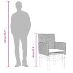 Casa si Gradina - Gradina si terasa - Mobilier exterior - Scaune si sezlonguri gradina - Scaune de gradina cu perne, 2 buc., bej poliratan/lemn - Infinity.ro