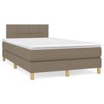 Casa si Gradina - Mobilier - Paturi si accesorii - Paturi - Pat box spring cu saltea, taupe, 120x190 cm material textil - Infinity.ro