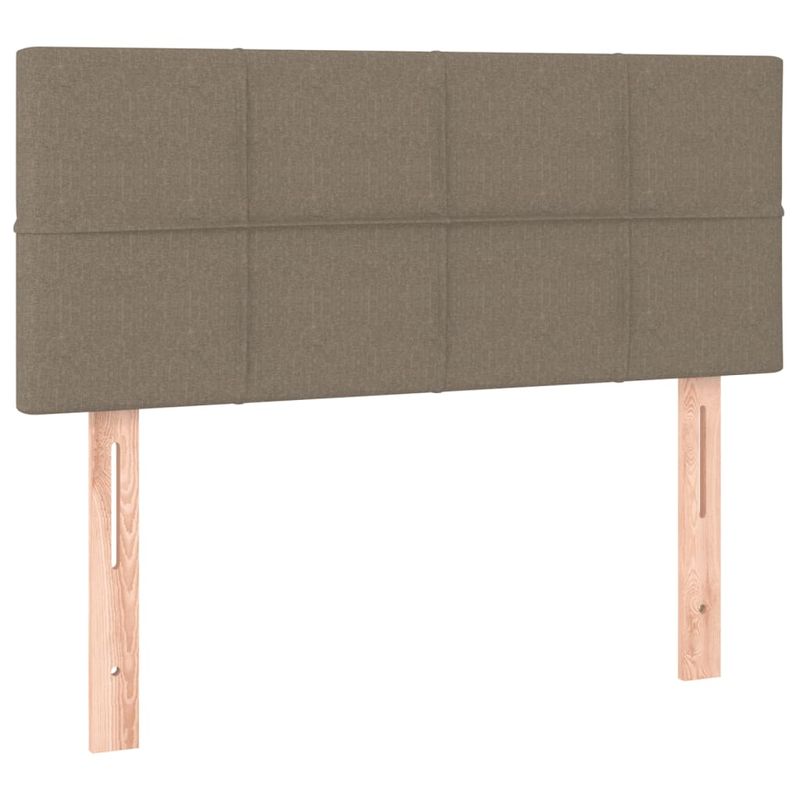 Casa si Gradina - Mobilier - Paturi si accesorii - Paturi - Pat box spring cu saltea, taupe, 120x190 cm material textil - Infinity.ro