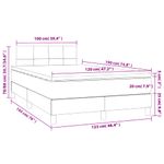 Casa si Gradina - Mobilier - Paturi si accesorii - Paturi - Pat box spring cu saltea, taupe, 120x190 cm material textil - Infinity.ro