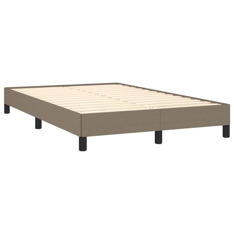 Casa si Gradina - Mobilier - Paturi si accesorii - Paturi - Pat box spring cu saltea, taupe, 120x190 cm material textil - Infinity.ro