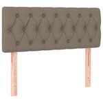 Casa si Gradina - Mobilier - Paturi si accesorii - Paturi - Pat box spring cu saltea, taupe, 120x190 cm material textil - Infinity.ro