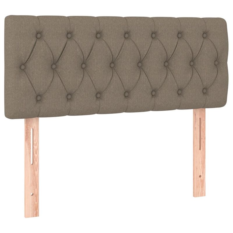Casa si Gradina - Mobilier - Paturi si accesorii - Paturi - Pat box spring cu saltea, taupe, 120x190 cm material textil - Infinity.ro