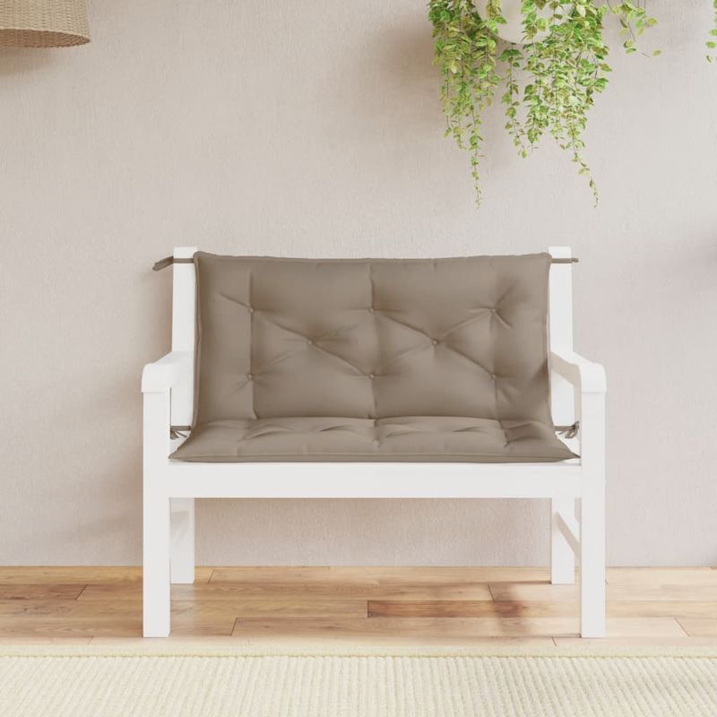 Casa si Gradina - Gradina si terasa - Mobilier exterior - Perne decorative exterior - Perne banca de gradina 2 buc., gri taupe, tesatura oxford, mărime 100x50x7 cm - Infinity.ro