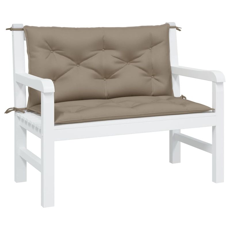 Casa si Gradina - Gradina si terasa - Mobilier exterior - Perne decorative exterior - Perne banca de gradina 2 buc., gri taupe, tesatura oxford, mărime 100x50x7 cm - Infinity.ro