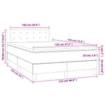 Casa si Gradina - Mobilier - Paturi si accesorii - Paturi - Pat box spring cu saltea, cappuccino, 120x190cm piele ecologica - Infinity.ro
