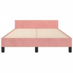 Casa si Gradina - Mobilier - Paturi si accesorii - Paturi - Cadru de pat cu tablie, roz, 120x190 cm, catifea - Infinity.ro