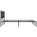 Casa si Gradina - Mobilier - Paturi si accesorii - Paturi - Cadru de pat metalic cu tablie, negru, 140x190 cm - Infinity.ro