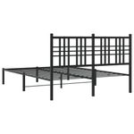 Casa si Gradina - Mobilier - Paturi si accesorii - Paturi - Cadru de pat metalic cu tablie, negru, 140x190 cm - Infinity.ro
