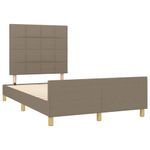Casa si Gradina - Mobilier - Paturi si accesorii - Paturi - Cadru de pat cu tablie, gri taupe, 120x190 cm, material textil - Infinity.ro