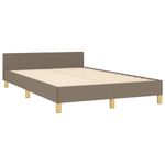 Casa si Gradina - Mobilier - Paturi si accesorii - Paturi - Cadru de pat cu tablie, gri taupe, 120x190 cm, material textil - Infinity.ro
