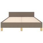 Casa si Gradina - Mobilier - Paturi si accesorii - Paturi - Cadru de pat cu tablie, gri taupe, 120x190 cm, material textil - Infinity.ro
