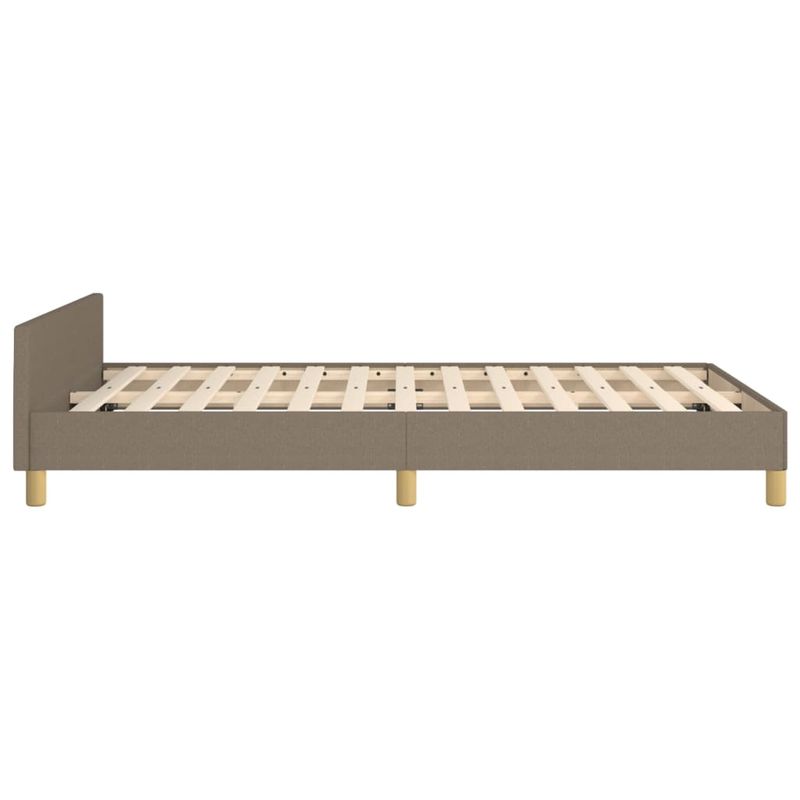 Casa si Gradina - Mobilier - Paturi si accesorii - Paturi - Cadru de pat cu tablie, gri taupe, 120x190 cm, material textil - Infinity.ro