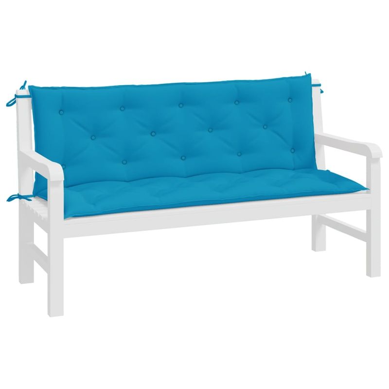 Casa si Gradina - Gradina si terasa - Mobilier exterior - Perne decorative exterior - Perne banca de gradina 2buc., albastru deschis, tesatura oxford, mărime 150x50x7 cm - Infinity.ro
