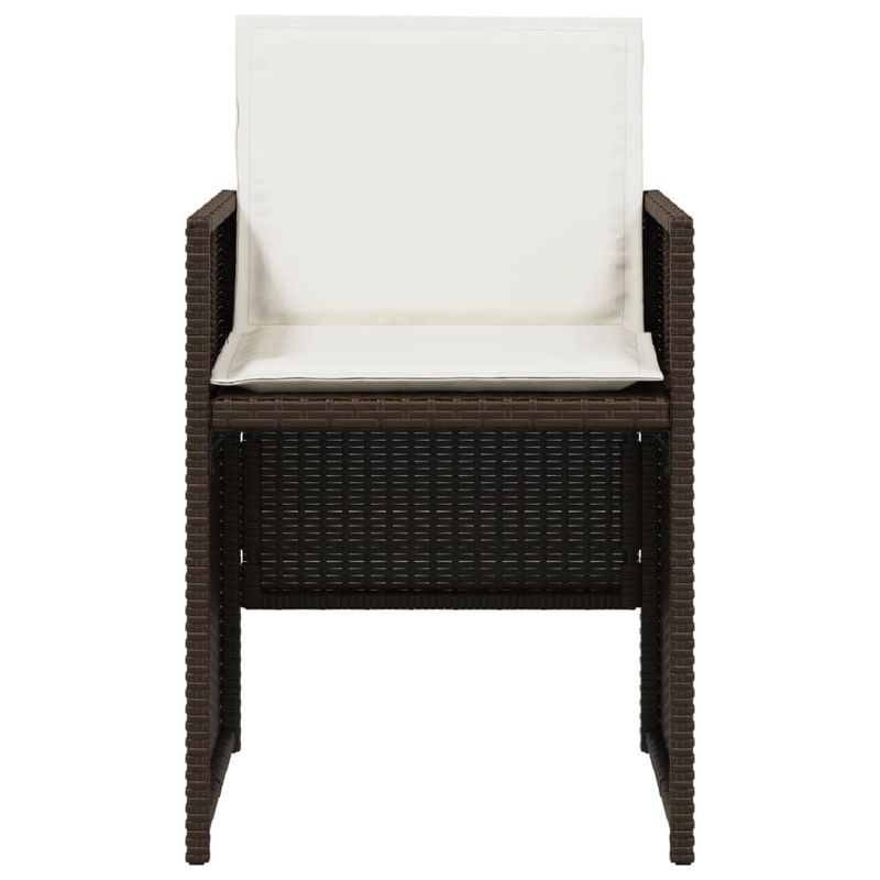 Casa si Gradina - Gradina si terasa - Mobilier exterior - Scaune si sezlonguri gradina - Scaune de gradina cu perne, 4 buc., maro, poliratan - Infinity.ro