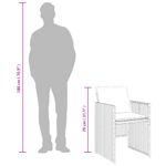 Casa si Gradina - Gradina si terasa - Mobilier exterior - Scaune si sezlonguri gradina - Scaune de gradina cu perne, 4 buc., maro, poliratan - Infinity.ro