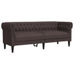 Casa si Gradina - Mobilier - Seturi de mobilier - Seturi living - Set canapele, 3 piese, maro inchis, material textil - Infinity.ro