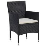 Casa si Gradina - Gradina si terasa - Mobilier exterior - Seturi mobila gradina - Set mobilier bistro gradina 3 piese, negru, poliratan si sticla - Infinity.ro