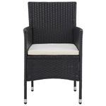 Casa si Gradina - Gradina si terasa - Mobilier exterior - Seturi mobila gradina - Set mobilier bistro gradina 3 piese, negru, poliratan si sticla - Infinity.ro