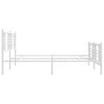 Casa si Gradina - Mobilier - Paturi si accesorii - Paturi - Cadru de pat metalic cu tablie, alb, 200x200 cm - Infinity.ro