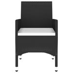 Casa si Gradina - Gradina si terasa - Mobilier exterior - Seturi mobila gradina - Set mobilier bistro gradina 3 piese, negru, poliratan si sticla - Infinity.ro