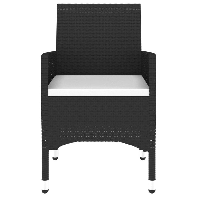 Casa si Gradina - Gradina si terasa - Mobilier exterior - Seturi mobila gradina - Set mobilier bistro gradina 3 piese, negru, poliratan si sticla - Infinity.ro