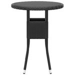 Casa si Gradina - Gradina si terasa - Mobilier exterior - Seturi mobila gradina - Set mobilier bistro gradina 3 piese, negru, poliratan si sticla - Infinity.ro