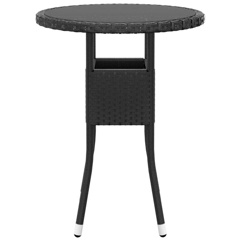 Casa si Gradina - Gradina si terasa - Mobilier exterior - Seturi mobila gradina - Set mobilier bistro gradina 3 piese, negru, poliratan si sticla - Infinity.ro