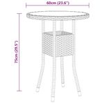 Casa si Gradina - Gradina si terasa - Mobilier exterior - Seturi mobila gradina - Set mobilier bistro gradina 3 piese, negru, poliratan si sticla - Infinity.ro