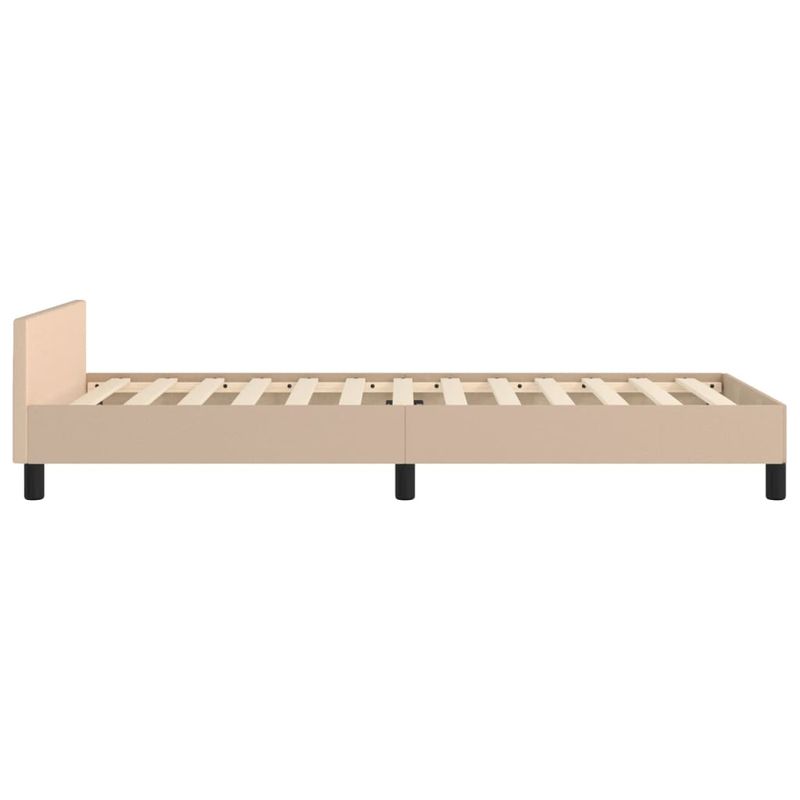 Casa si Gradina - Mobilier - Paturi si accesorii - Paturi - Cadru de pat cu tablie, cappuccino, 80x200 cm, piele ecologica - Infinity.ro