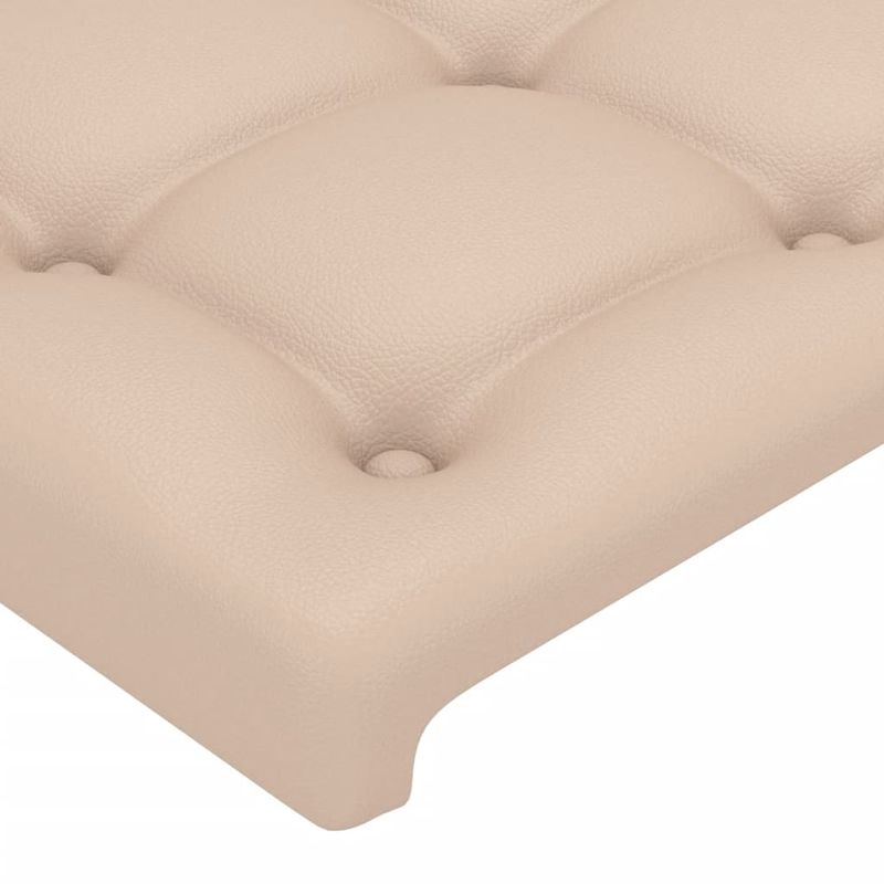 Casa si Gradina - Mobilier - Paturi si accesorii - Paturi - Cadru de pat cu tablie, cappuccino, 80x200 cm, piele ecologica - Infinity.ro