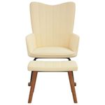 Casa si Gradina - Gradina si terasa - Balansoare si hamace - Balansoare - Scaun balansoar cu taburet, alb crem, catifea - Infinity.ro