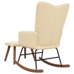 Casa si Gradina - Gradina si terasa - Balansoare si hamace - Balansoare - Scaun balansoar cu taburet, alb crem, catifea - Infinity.ro