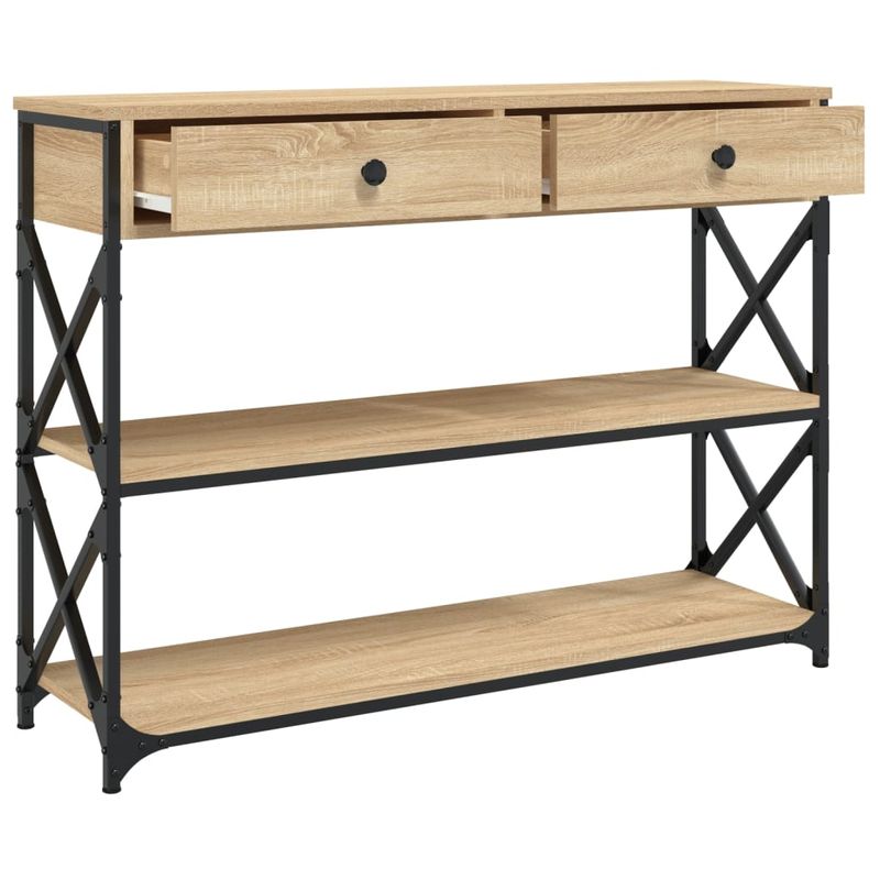 Casa si Gradina - Mobilier - Comode si corpuri - Console - Masuta consola, stejar sonoma, 100x28x75 cm, lemn prelucrat - Infinity.ro