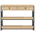 Casa si Gradina - Mobilier - Comode si corpuri - Console - Masuta consola, stejar sonoma, 100x28x75 cm, lemn prelucrat - Infinity.ro