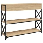 Casa si Gradina - Mobilier - Comode si corpuri - Console - Masuta consola, stejar sonoma, 100x28x75 cm, lemn prelucrat - Infinity.ro