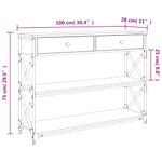Casa si Gradina - Mobilier - Comode si corpuri - Console - Masuta consola, stejar sonoma, 100x28x75 cm, lemn prelucrat - Infinity.ro