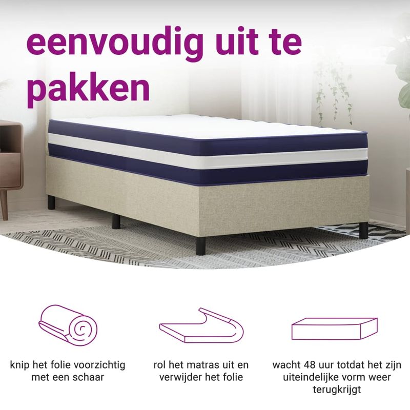 Casa si Gradina - Mobilier - Saltele si somiere - Saltele - Saltea cu arcuri buzunar, fermitate medie, 80x200 cm - Infinity.ro