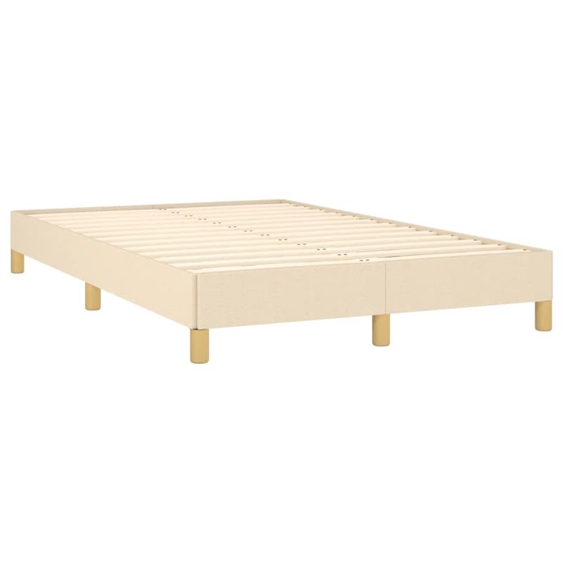 Casa si Gradina - Mobilier - Paturi si accesorii - Paturi - Pat cu arcuri, saltea si LED, crem, 120x190 cm, textil - Infinity.ro
