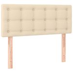 Casa si Gradina - Mobilier - Paturi si accesorii - Paturi - Pat cu arcuri, saltea si LED, crem, 120x190 cm, textil - Infinity.ro