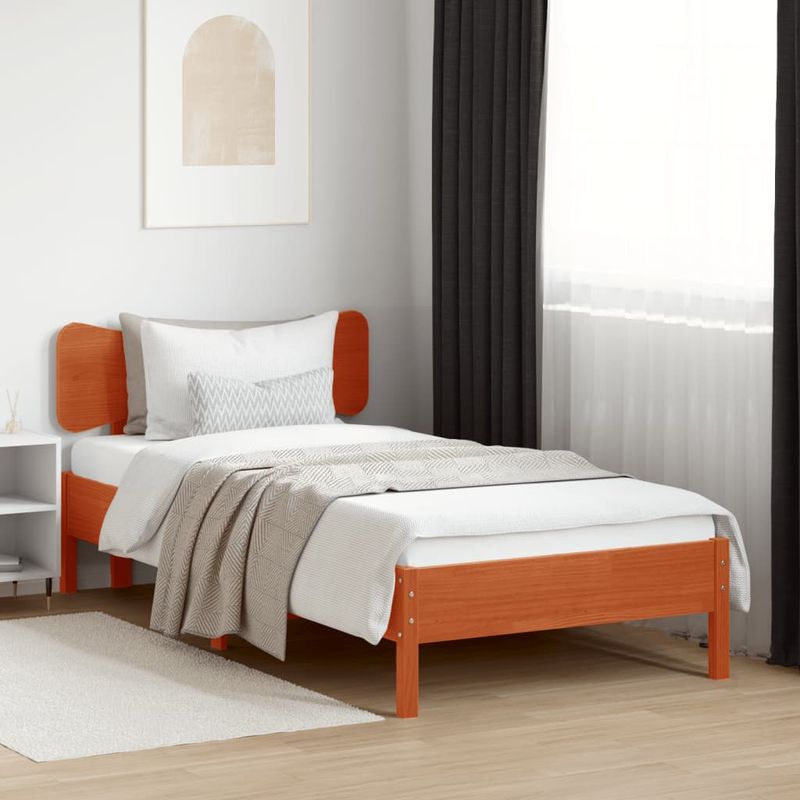 Casa si Gradina - Mobilier - Paturi si accesorii - Accesorii paturi - Tablie de pat, maro ceruit, 100 cm, lemn masiv de pin - Infinity.ro