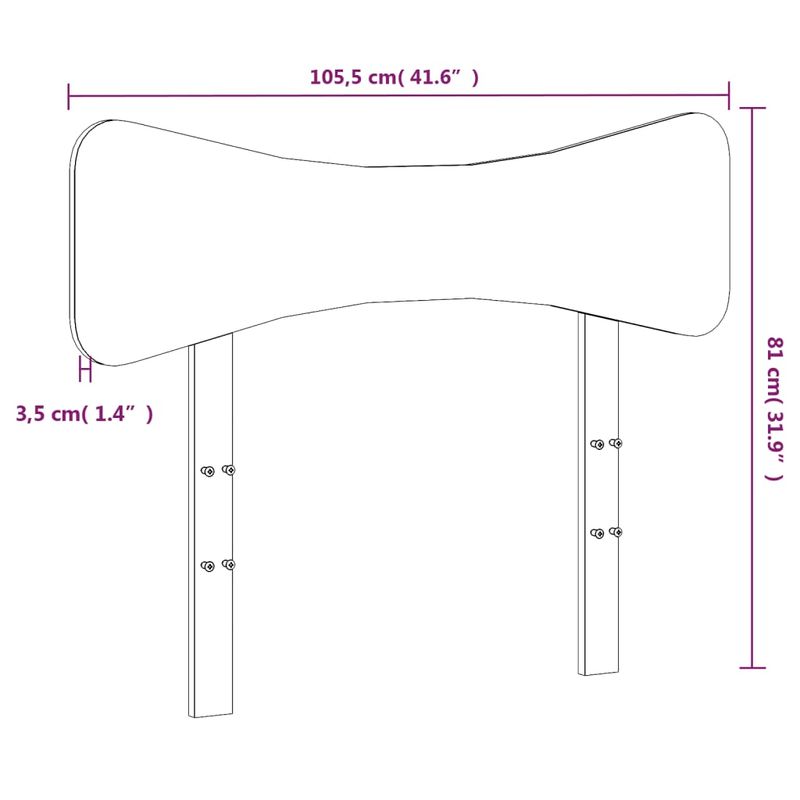 Casa si Gradina - Mobilier - Paturi si accesorii - Accesorii paturi - Tablie de pat, maro ceruit, 100 cm, lemn masiv de pin - Infinity.ro