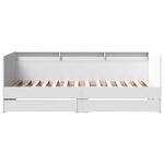 Casa si Gradina - Mobilier - Paturi si accesorii - Paturi - Cadru pat de zi cu sertare, alb, 75x190 cm, lemn prelucrat - Infinity.ro